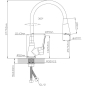 Смеситель для кухни ECONOCE серия 570 черный (EC0574BL) - Фото 2