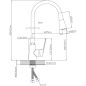 Смеситель для кухни ECONOCE серия 800 черный (EC0804BL) - Фото 2