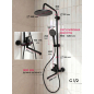 Душевая стойка ECONOCE D35 серия 710 черный (EC0714BL) - Фото 9