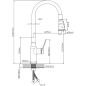 Смеситель для кухни ECONOCE D35 серия 710 черный (EC0713BL) - Фото 6