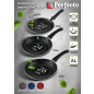 Сковорода алюминиевая 24 см PERFECTO LINEA Starcook черная (56-240432) - Фото 2