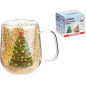 Кружка стеклянная с двойными стенками PERFECTO LINEA Christmas-1 380 мл (30-380260)