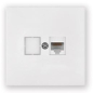 Розетка телефонная BYLECTRICA Carre белая (ТР4-6601)