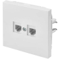Розетка компьютерная двойная BYLECTRICA Carre белая (РК216-6612) - Фото 2