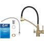 Смеситель для кухни AV ENGINEERING Lux D35 золотой, черный (AVLUX4-A49GLB) - Фото 6