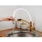 Смеситель для кухни AV ENGINEERING Lux D35 золотой, белый (AVLUX4-A49GLW) - Фото 5