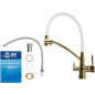 Смеситель для кухни AV ENGINEERING Lux D35 золотой, белый (AVLUX4-A49GLW) - Фото 6