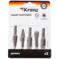 Набор борфрез по дереву 5 предметов KRANZ (KR-91-0798) - Фото 2