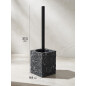 Ершик для унитаза PERFECTO LINEA StoneWave черный (35-130804) - Фото 7