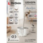 Швабра с отжимным ведром PERFECTO LINEA AquaSpin бело-серая (43-452521)