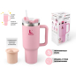 Термокружка c трубочкой PERFECTO LINEA Styley honey peach 1,18 л (27-120013) - Фото 2