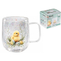Кружка стеклянная PERFECTO LINEA Easter-2 с двойными стенками 380 мл (30-380264)