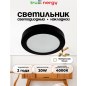 Светильник накладной светодиодный 20 Вт 4000К TRUENERGY Electro Круг черный (10117)