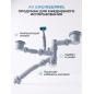 Сифон для кухни выпуск 3 1/2" гибкая труба 1 1/2" - 32/40/50 мм AV Engineering (AVE129784) - Фото 11