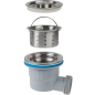 Сифон для кухни выпуск 3 1/2" гибкая труба 1 1/2" - 32/40/50 мм AV Engineering (AVE129784) - Фото 3
