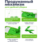 Швабра для пола PERFECTO LINEA с насадкой из шенилла зеленая (43-401031) - Фото 3