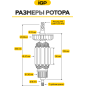 Ротор для отбойного молотка/перфоратора Bosch GBH 5-40 DCE, GBH 5-40 DE, GSH 5 E IGP аналог 1614011098 (7143006) - Фото 3