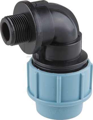 Угольник ПНД компрессионный25x3/4" с наружной резьбой AV ENGINEERING (AVE1032534)