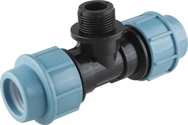 Тройник ПНД компрессионный 20x1/2" с наружной резьбой AV ENGINEERING (AVE1092012)