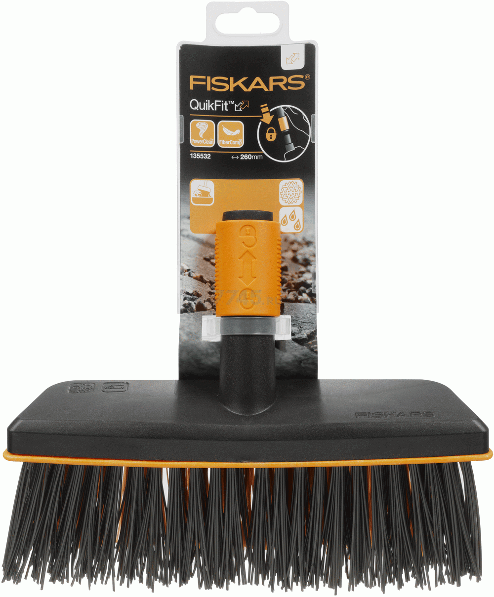 Щетка для уборки FISKARS QuikFit черная (135532)