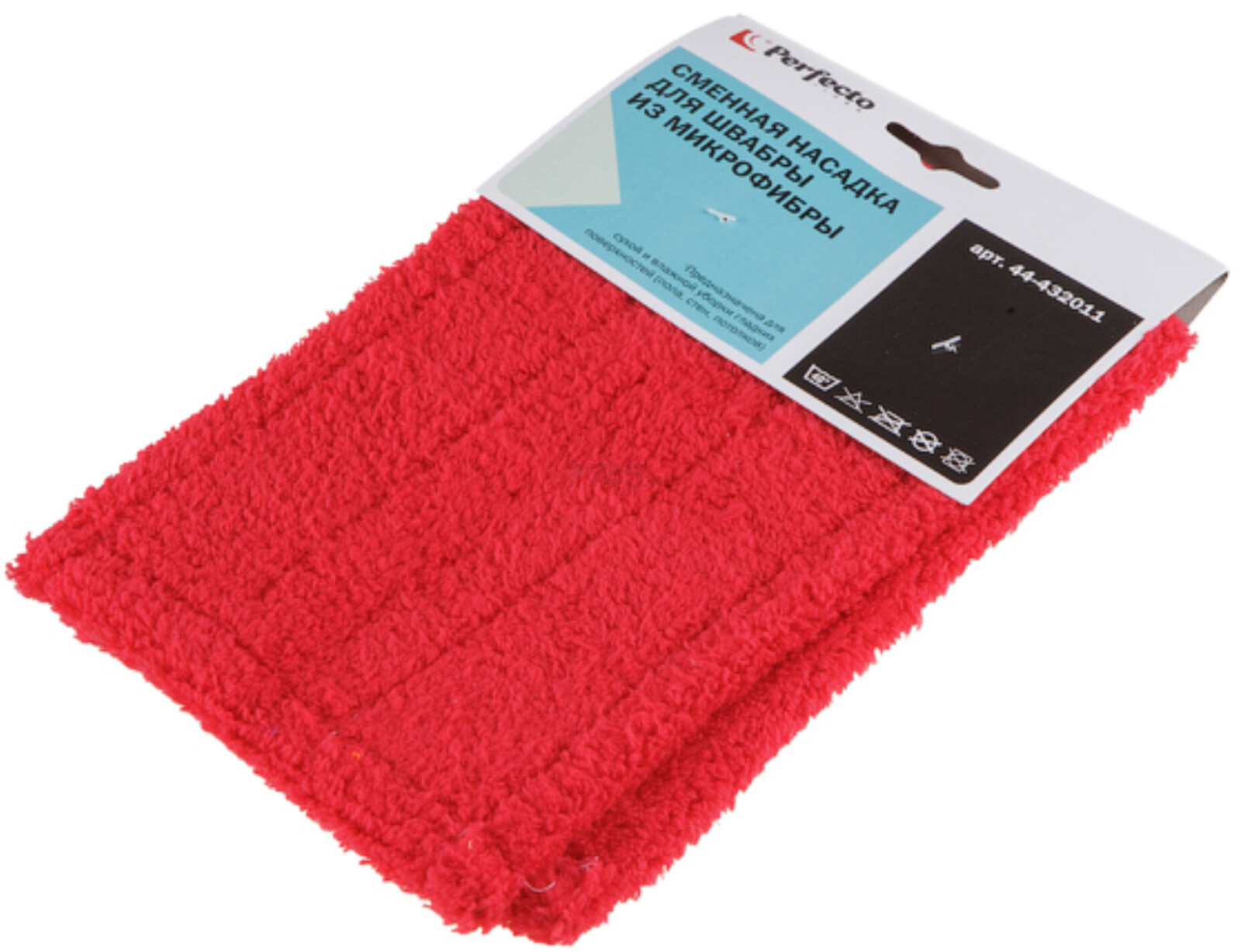 Сменная насадка для швабры PERFECTO LINEA из микрофибры бордовая (44-432011)