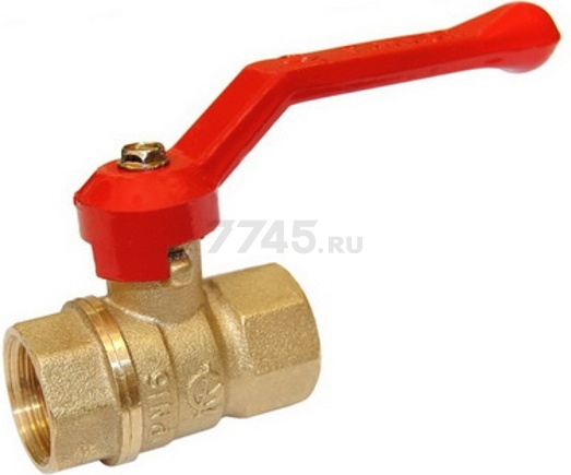 Кран шаровой 1" внутренняя резьба, ручка ЦВЕТЛИТ (ZW10101)