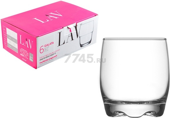 Набор стаканов для виски LAV Adora 6 штук 290 мл (LV-ADR15F) - Фото 2