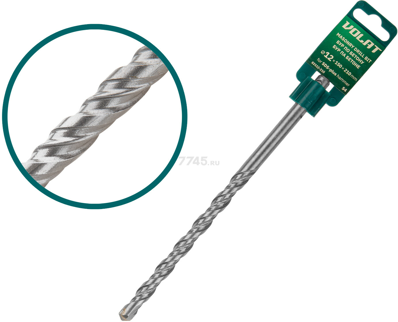 Бур (сверло) SDS-plus 12х150х210 мм ВОЛАТ S4 (82112-210)