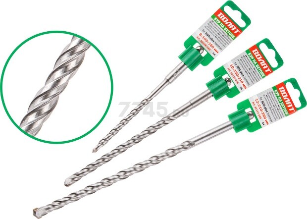Бур (сверло) SDS-plus 12х100х160 мм ВОЛАТ S4 (82112-160)