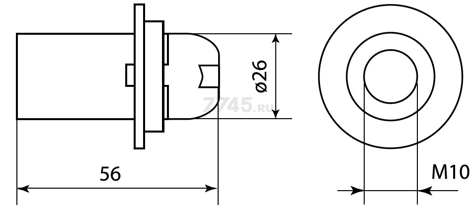 Патрон для лампочки Е14 термопластиковый с кольцом TDM (SQ0335-0010) - Фото 2