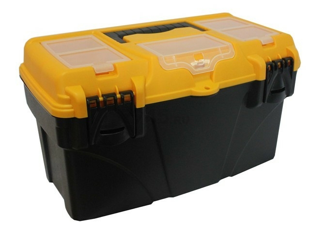 Ящик для инструмента пластмассовый ТИТАН 43х23,5х25 см (18") с секциями (М2936)
