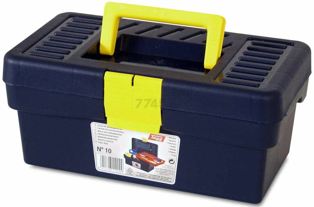 Ящик для инструмента пластмассовый 29x17x12,7 см с лотком TAYG 10 (110009)