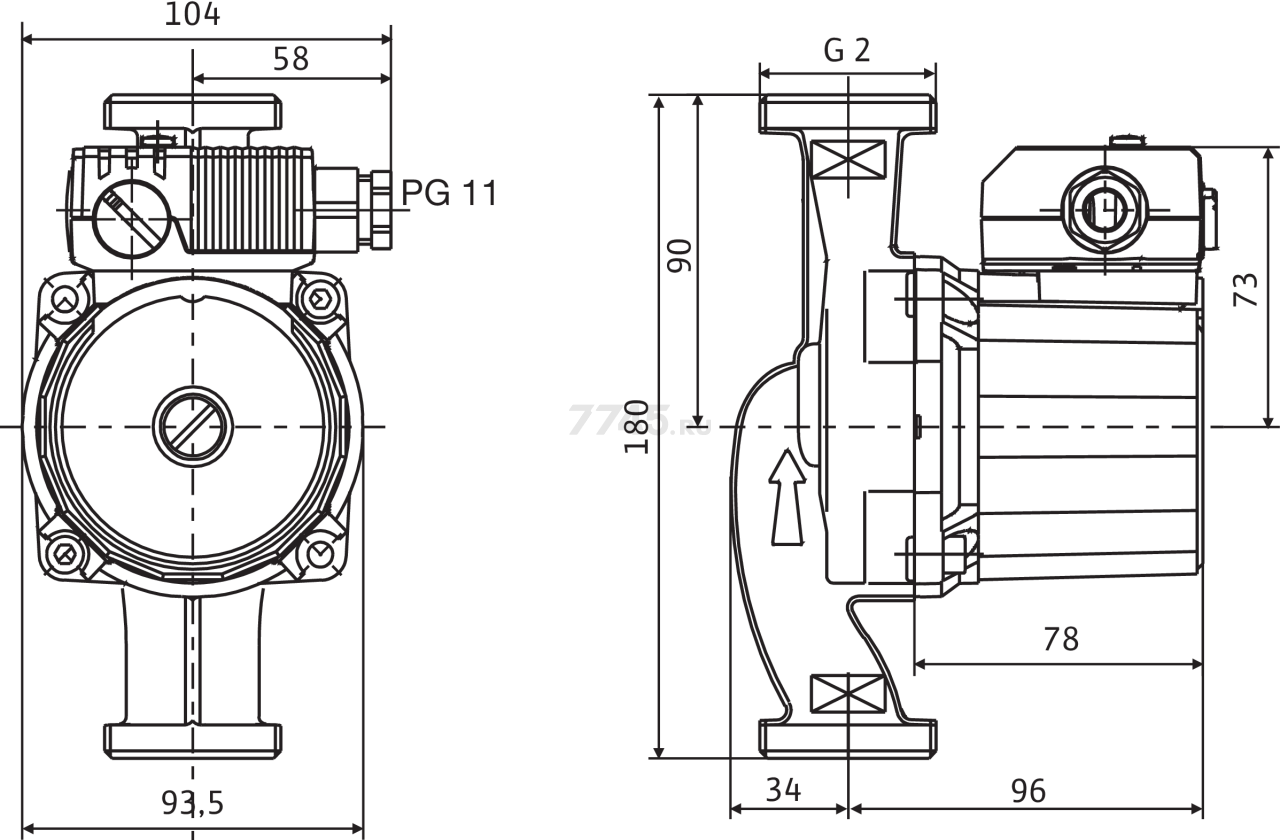 Насос циркуляционный WILO Star-RS 30/2-Rus (4119789) - Фото 2