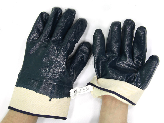 Перчатки хлопчатобумажные с нитриловым полным покрытием размер 9 манжет крага STARTUL (ST7101-9)
