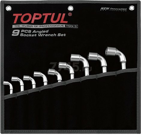 Набор ключей торцевых 8-19 мм 9 предметов TOPTUL (GPAQ0901)