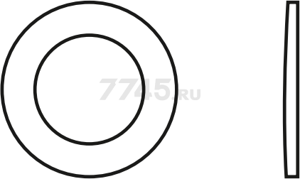 Шайба плоская М27 цинк DIN 125 STARFIX 20 кг (SM-75341-20) - Фото 2