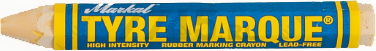 Маркер на основе твердой краски для шин MARKAL Tyre Marque желтый (51421)