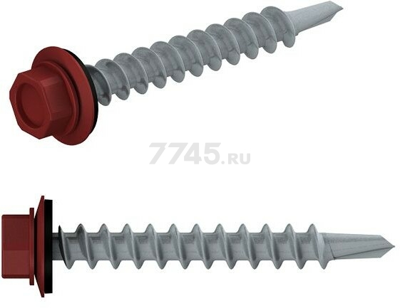 Саморез кровельный 5,5х19 мм цинк шайба с прокладкой PT3 RAL 3011 STARFIX 5000 штук (SM-31697-5000)