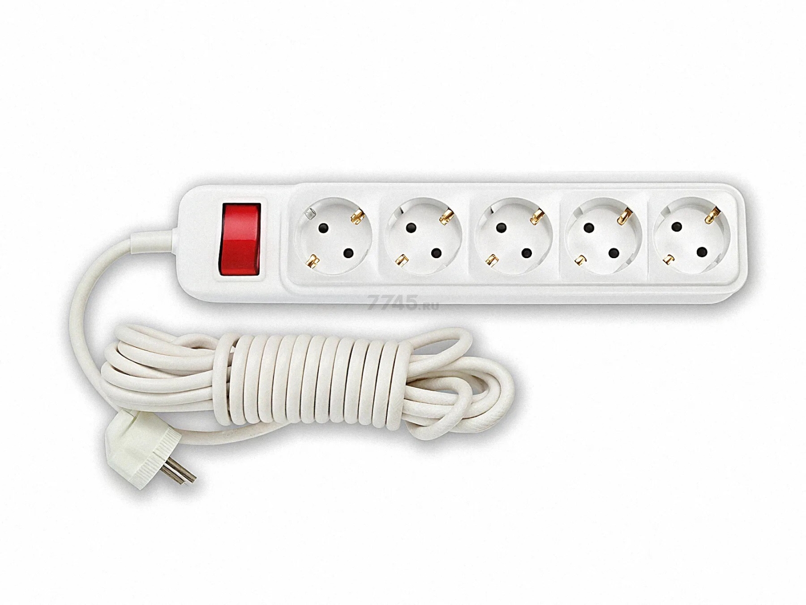 Удлинитель 3,5 м 5 розеток 2,5 кВт с заземлением BYLECTRICA (У10-286 3,5м)