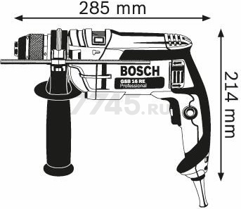 Дрель ударная BOSCH GSB 16 RE Professional (060114E600) - Фото 6