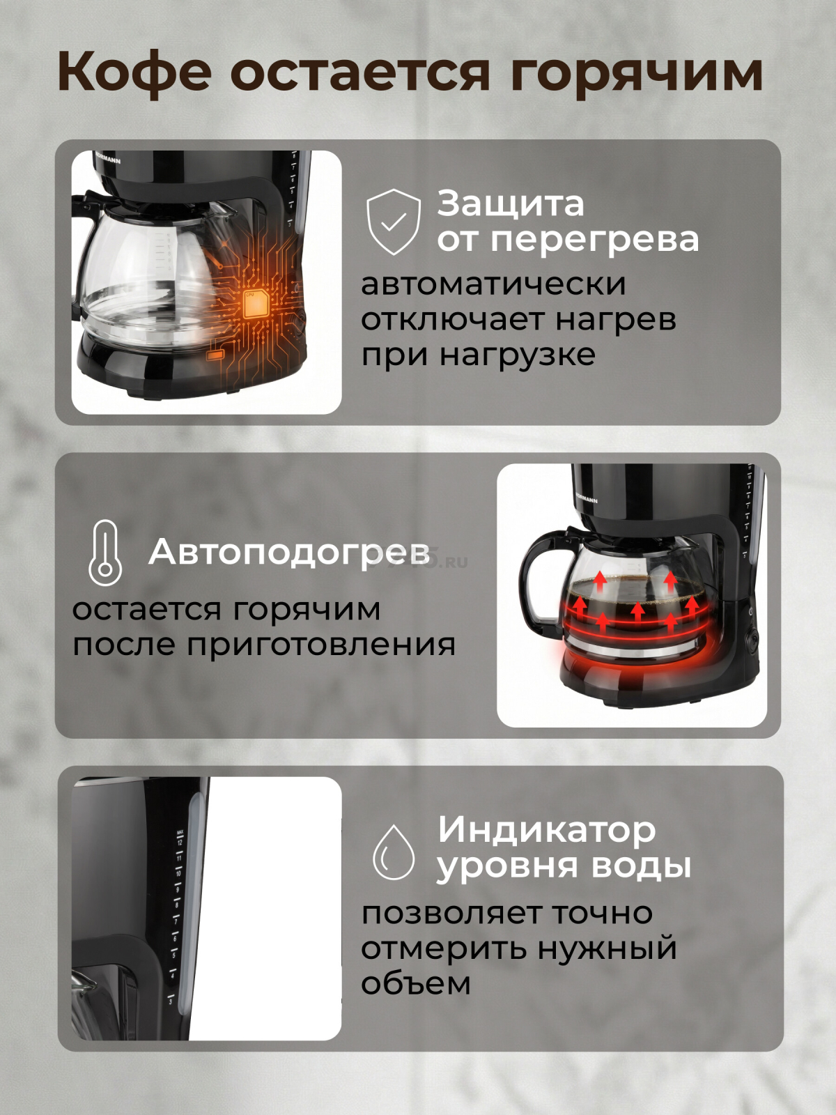 Кофеварка NORMANN ACM-227 - Фото 4