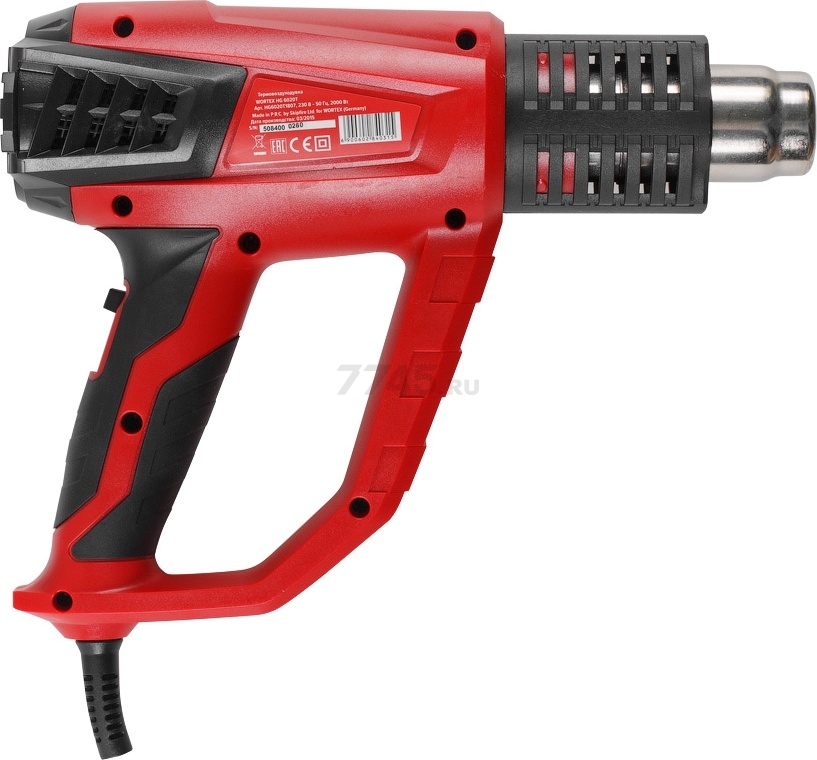Фен строительный (термовоздуходувка) WORTEX HG 6020 T (HG6020T1807) - Фото 4