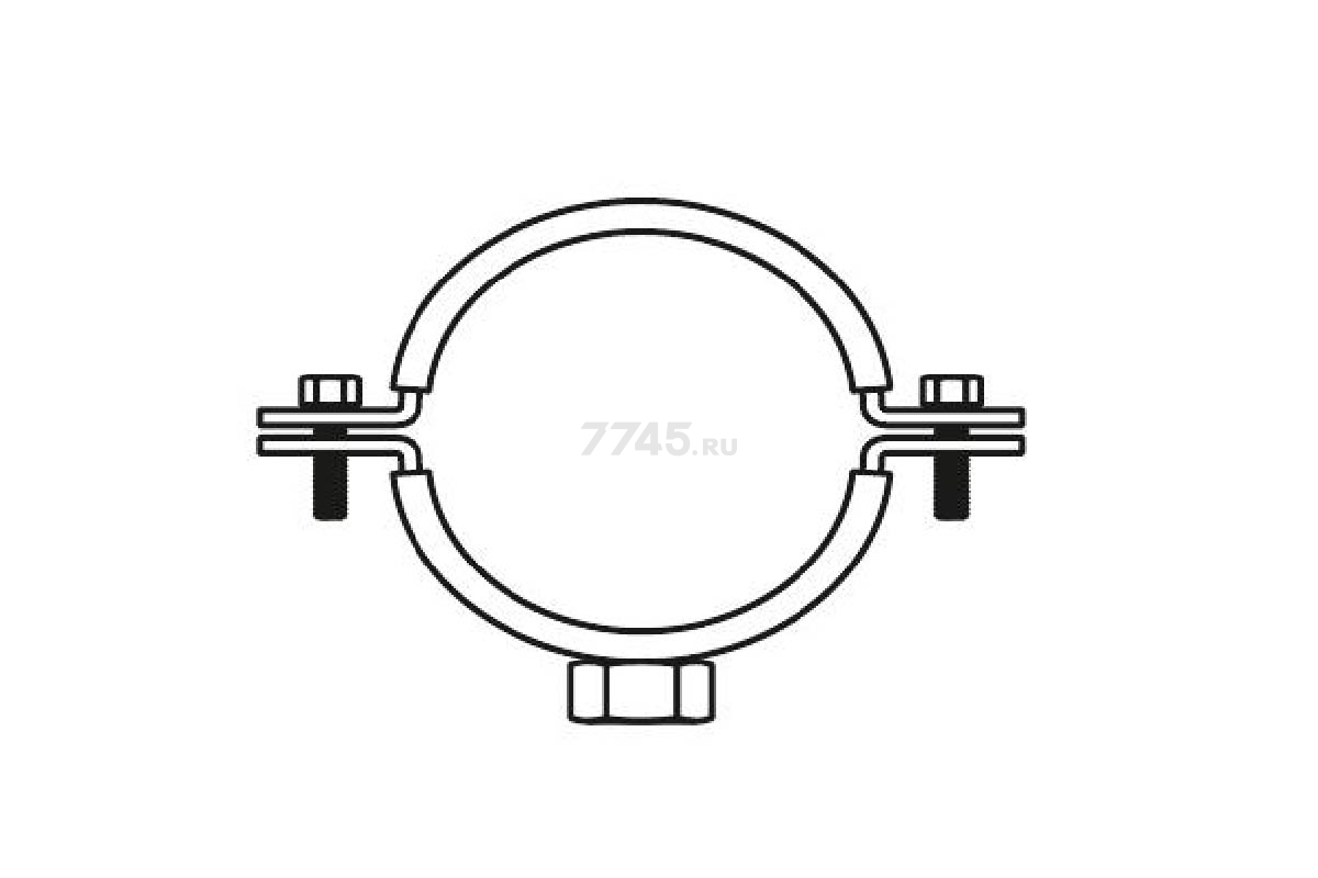 Хомут для крепления сантехнических труб 1 1/2" 47-51 мм STARFIX (SMP-92497-1) - Фото 2