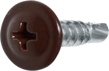 Саморез с прессшайбой 4,2х16 мм цинк со сверлом RAL 8017 STARFIX 500 штук (SMC1-28892-500) - Фото 3