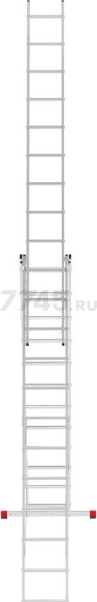 Лестница алюминиевая трехсекционная 787 см STARTUL Pro (ST9942-12) - Фото 3