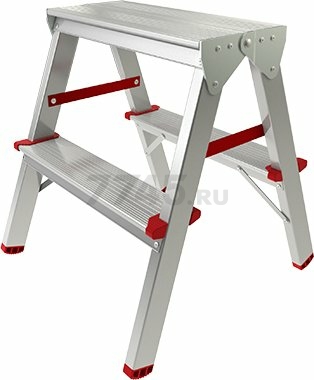 Лестница-стремянка алюминиевая двухсторонняя 44 см STARTUL (ST9941-02)