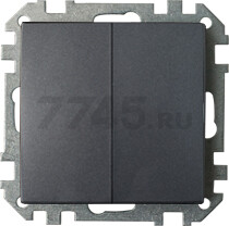 Выключатель двухклавишный скрытый BYLECTRICA Стиль графит (С5 10-527гр)