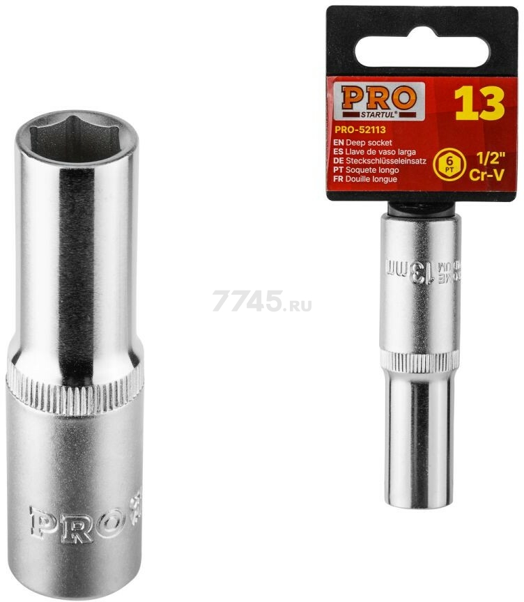 Головка 1/2" 10 мм 6 граней глубокая PRO STARTUL (PRO-52110)