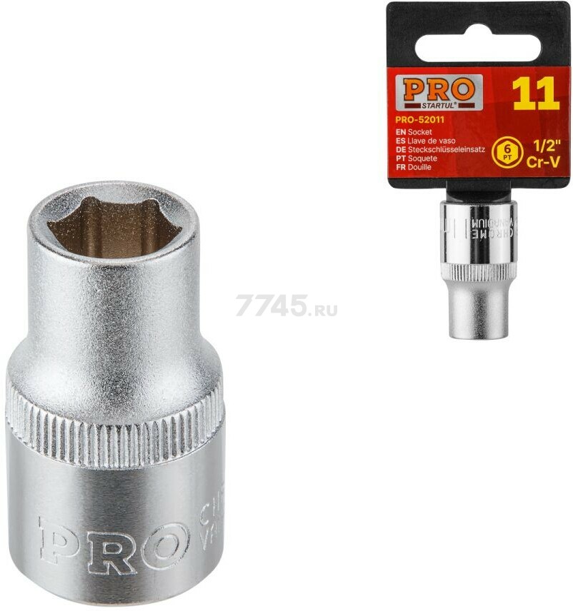Головка 1/2" 12 мм 6 граней PRO STARTUL (PRO-52012)
