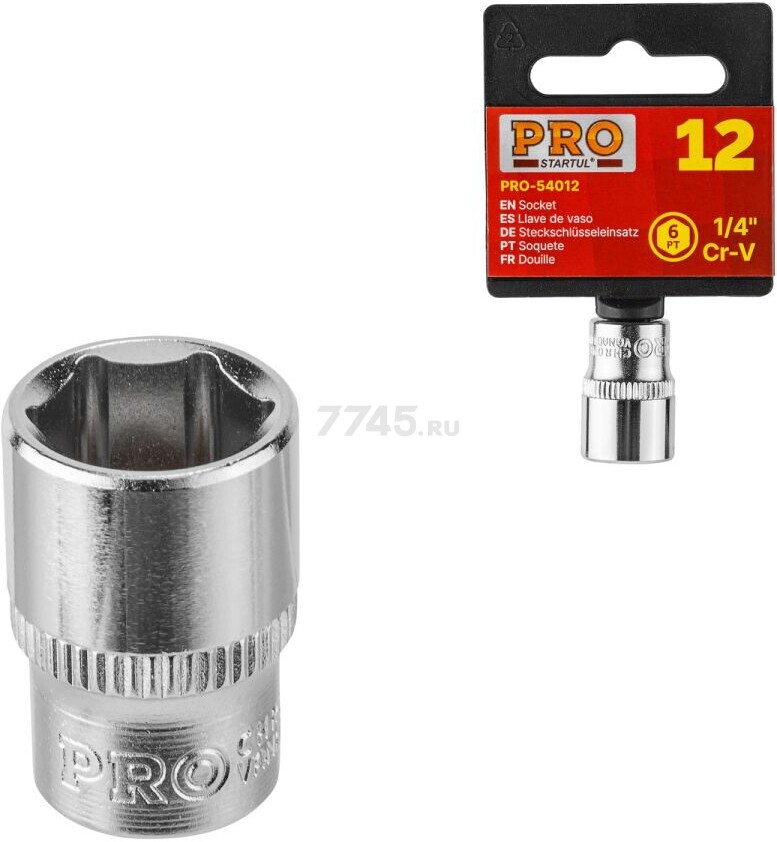 Головка 1/4" 12 мм 6 граней PRO STARTUL (PRO-54012)
